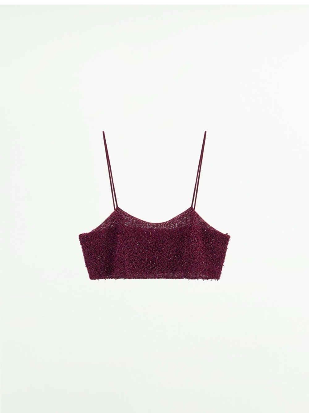 Zara Magenta Sequin Cropped Camisole